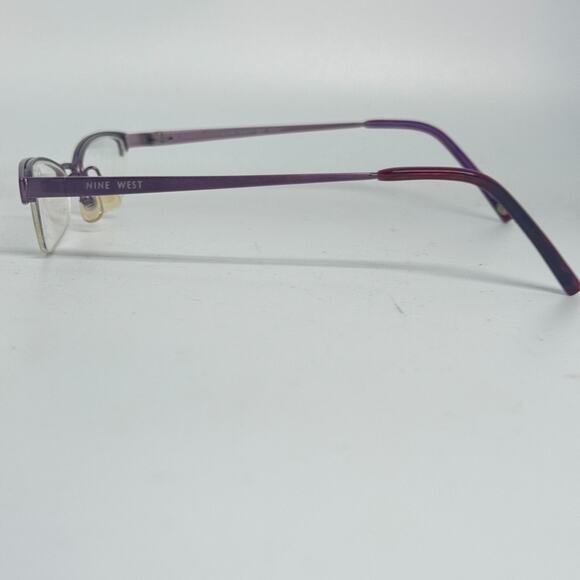 Nine West 327 07FH 47-20-130 Lavender Metal Half Rim Eyeglasses Frame H17139 - Picture 2 of 7